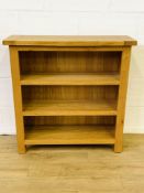 Set of oak display shelves