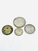 Four Indian coins