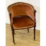 Mahogany framed tub chair