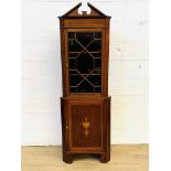 Mahogany corner cupboard