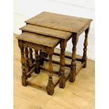 Oak nest of tables