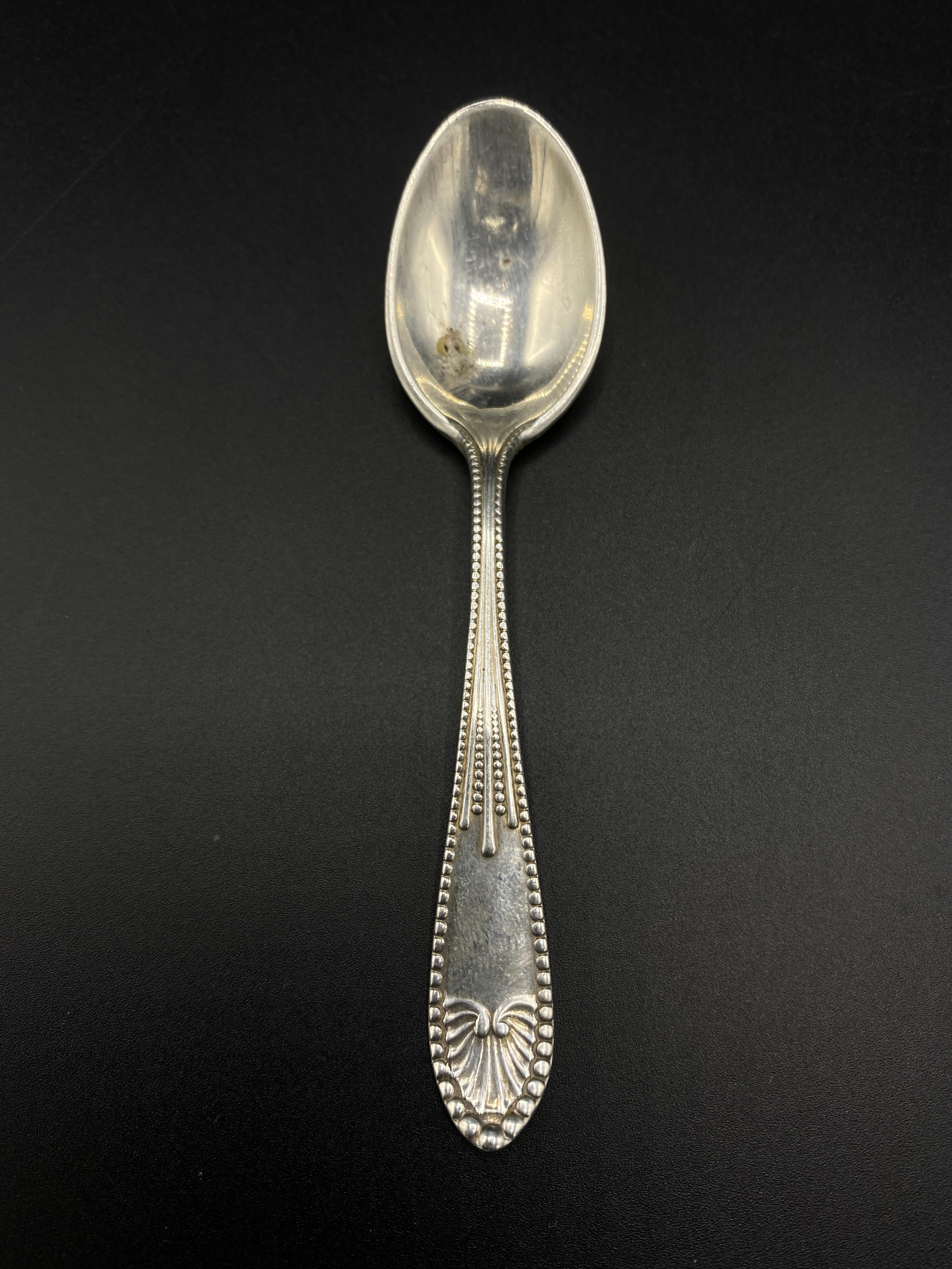 Set of silver coffee spoons together with other silver spoons - Image 3 of 8