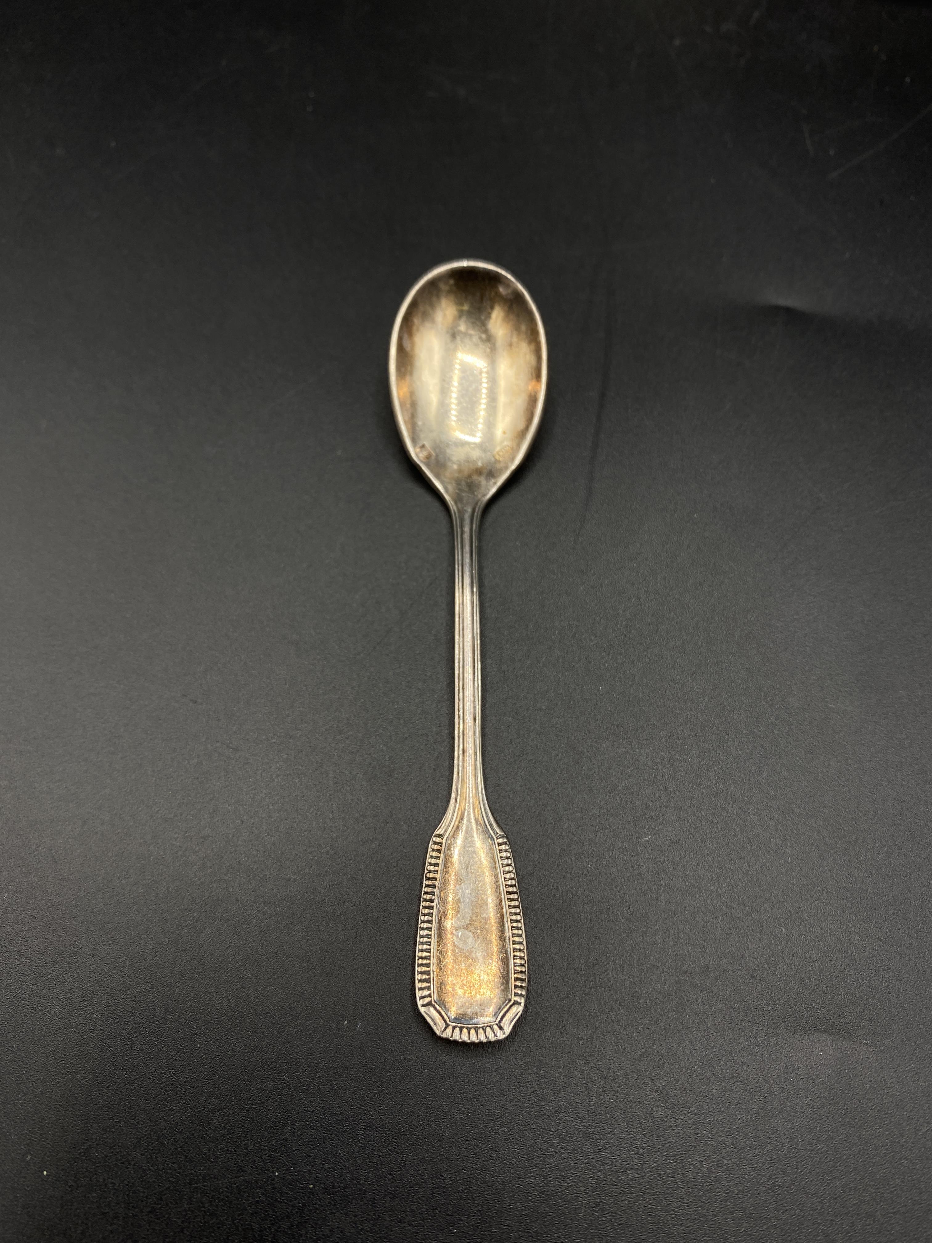 Set of silver coffee spoons together with other silver spoons - Image 6 of 8