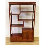 Hardwood Oriental style display unit