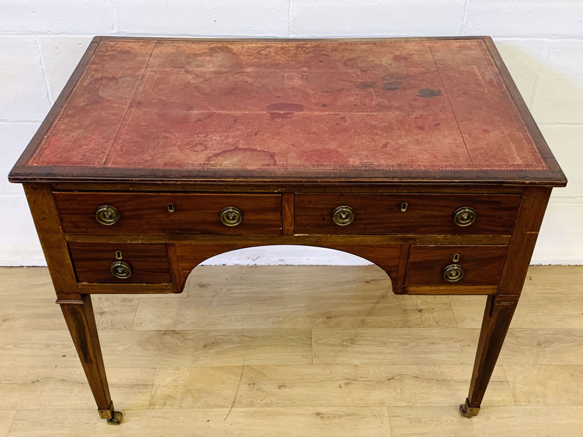 Mahogany writing table - Image 2 of 6