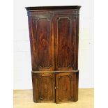 Mahogany corner cabinet