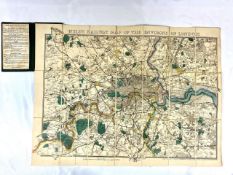 19th century Railway Map of the Environs of London