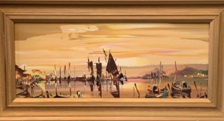 Framed oil on board by George Deakins