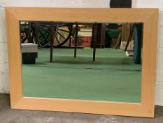 Oak framed wall mirror