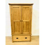 Oak two door wardrobe