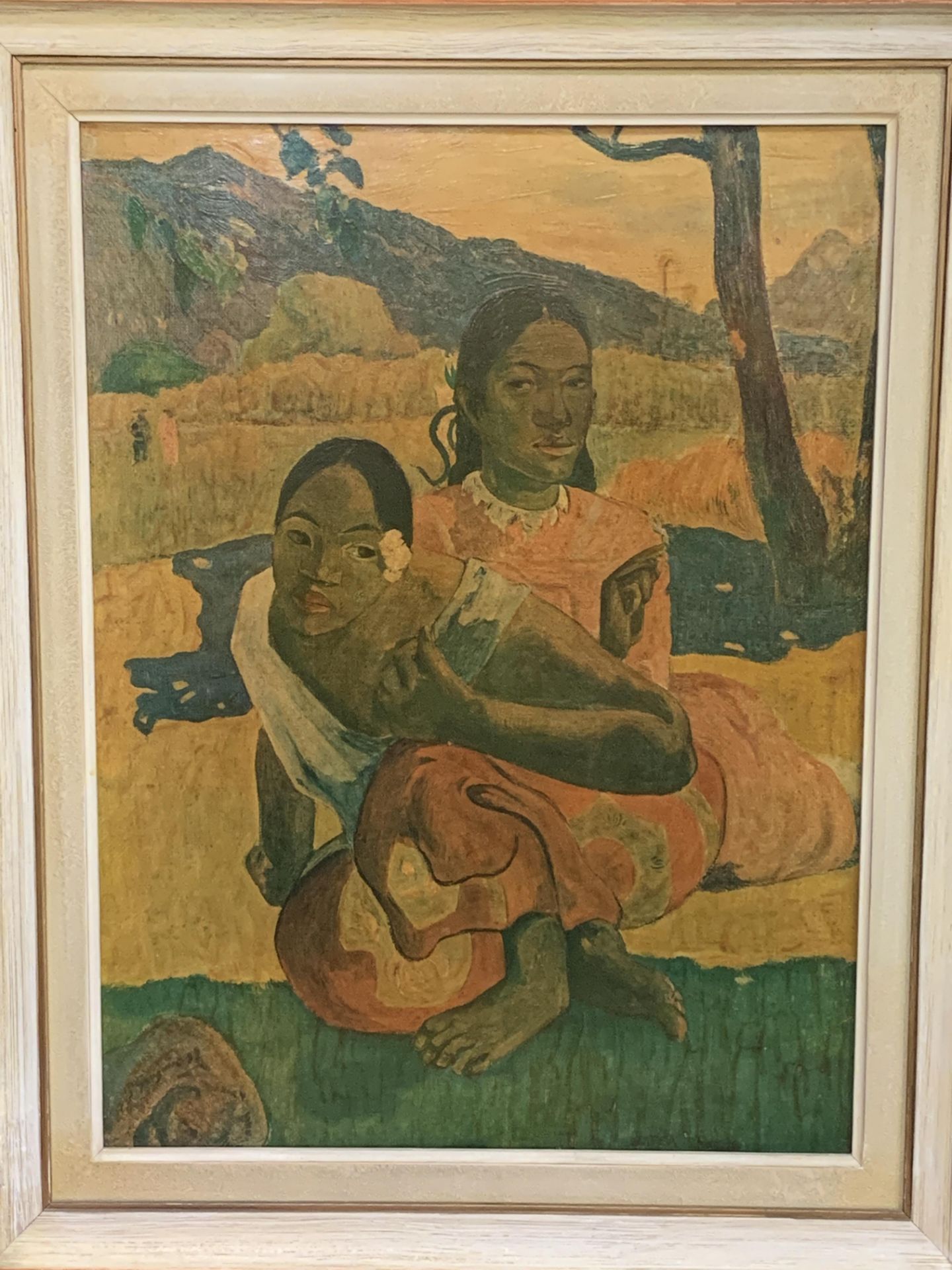 Framed oleograph after Paul Gauguin