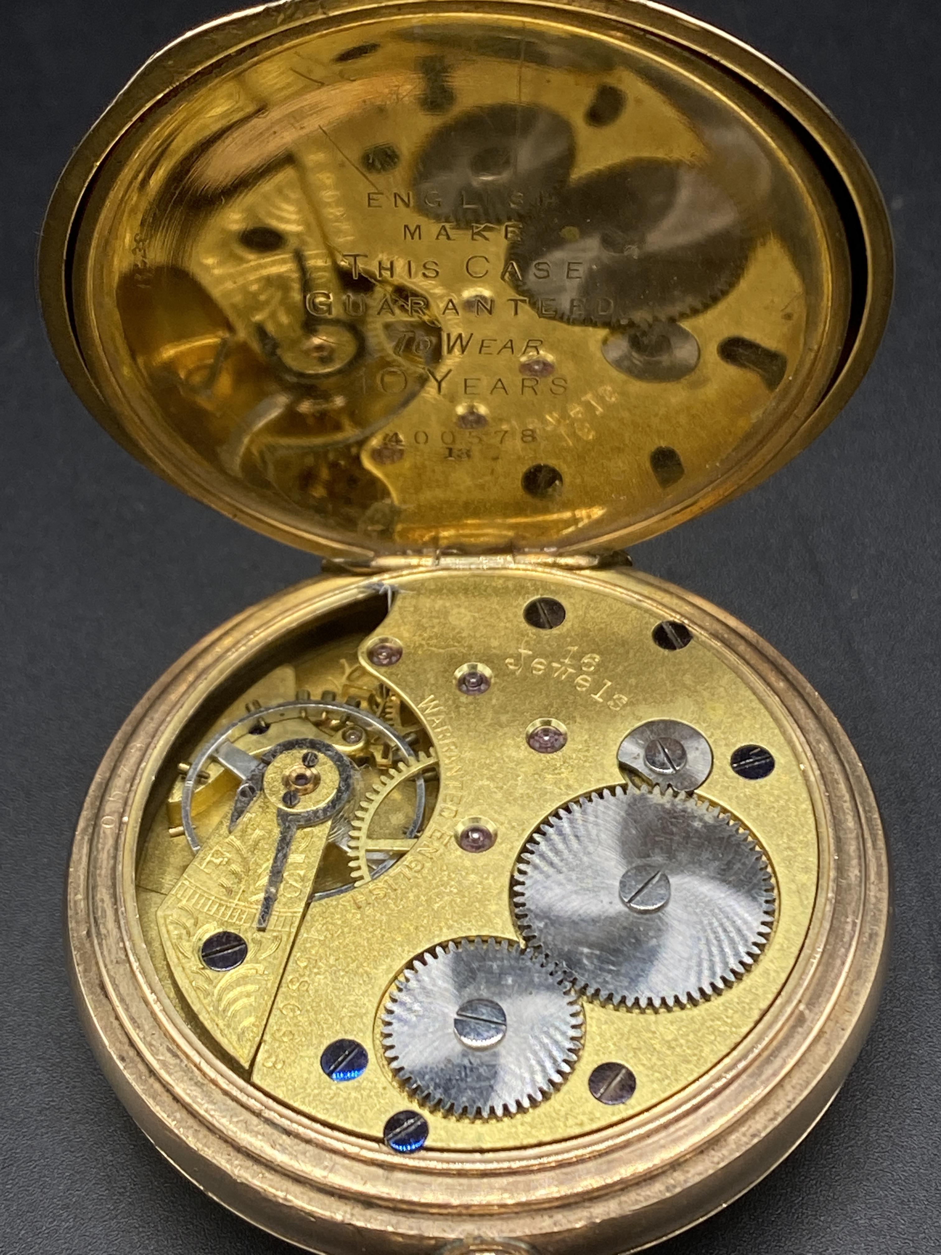 Gold coloured fob watch - Image 4 of 5