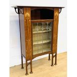 Mahogany glass fronted display cabinet