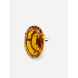 54ct citrine ring set in a 9ct gold ring