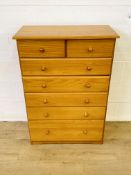 Pine chest of drawers