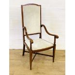 Mahogany open armchair