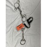 Large 3 ring Dutch gag with French link, 6.5"; large eggbut snaffle 7".