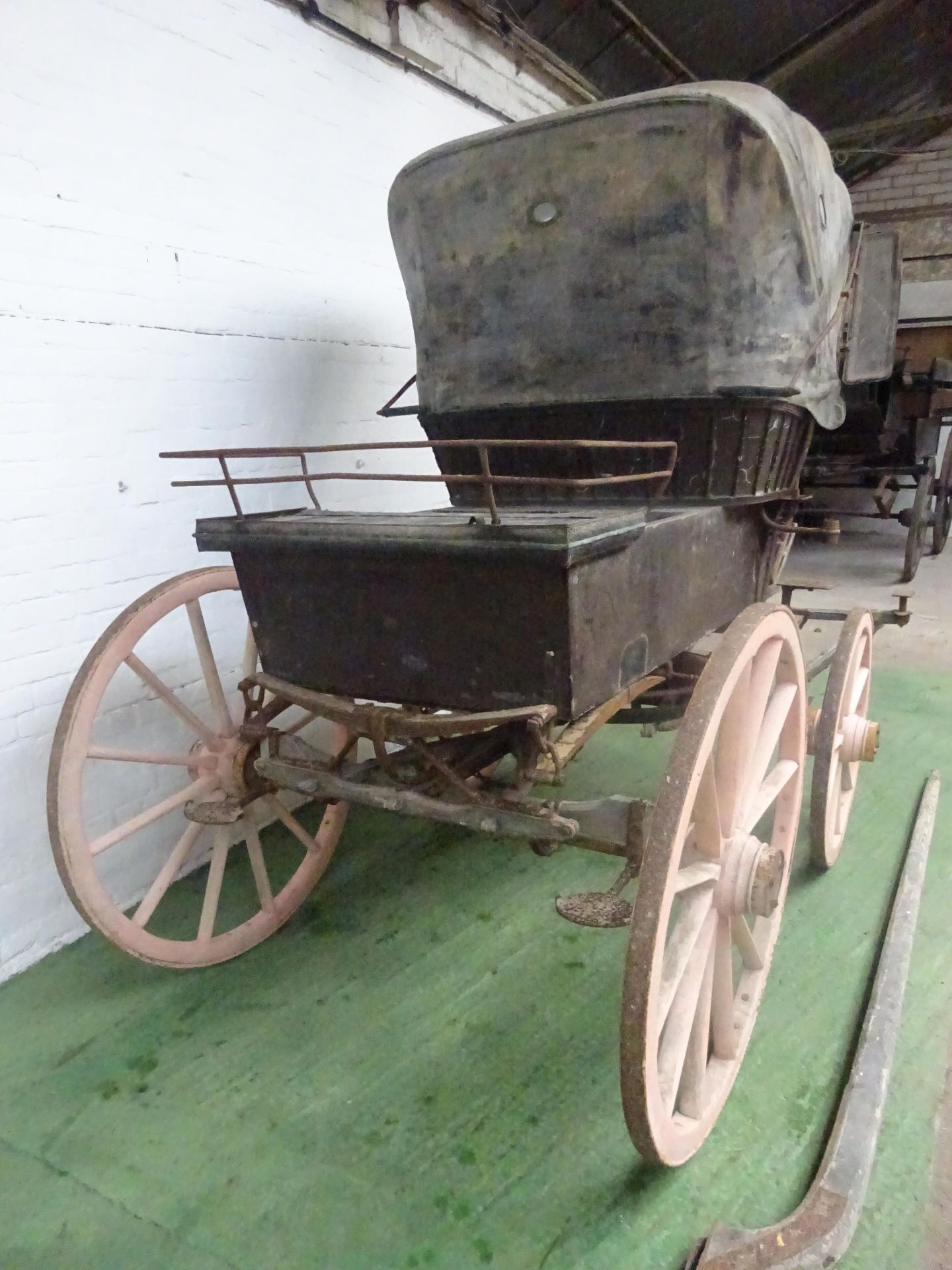 A RARE MAIL PHAETON on perch, telegraph springs, mail axles and iron shod wheels; to suit a pair - Image 5 of 11