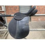 Black synthetic Maxam saddle 17" medium width.