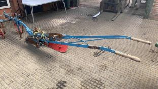 RANSOMES RNEY PLOUGH with whipple trees, disc, skimmer and knife, and high-cut match mouldboard.