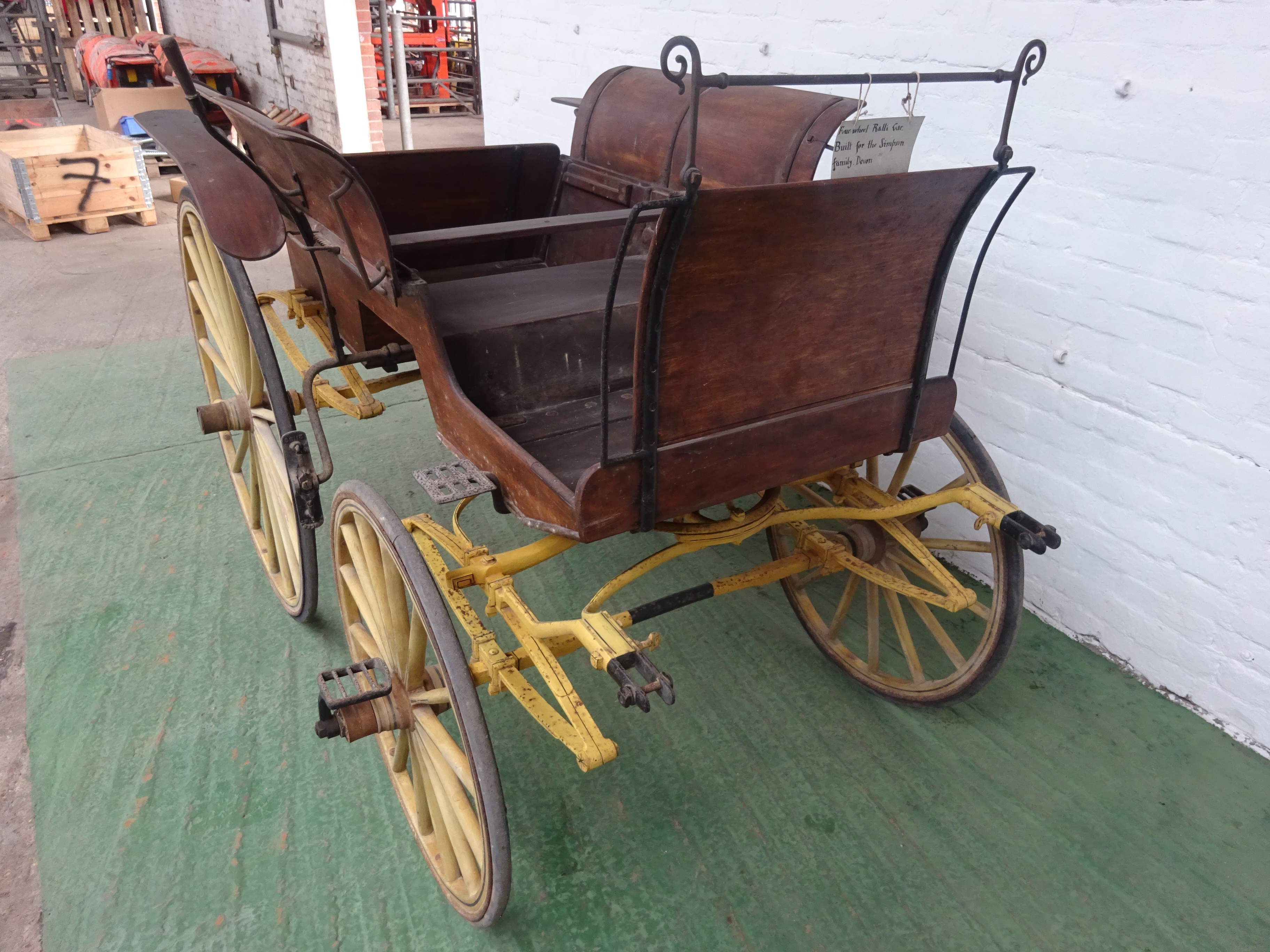 FOUR-WHEELED RALLI CAR, by Reader of Exeter and built for the Simpson family, to suit 14hh and over - Image 2 of 6