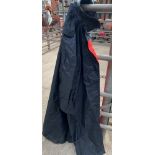 Large ex-Police waterproof reversible riding coat, black on one side and hi-viz on the other