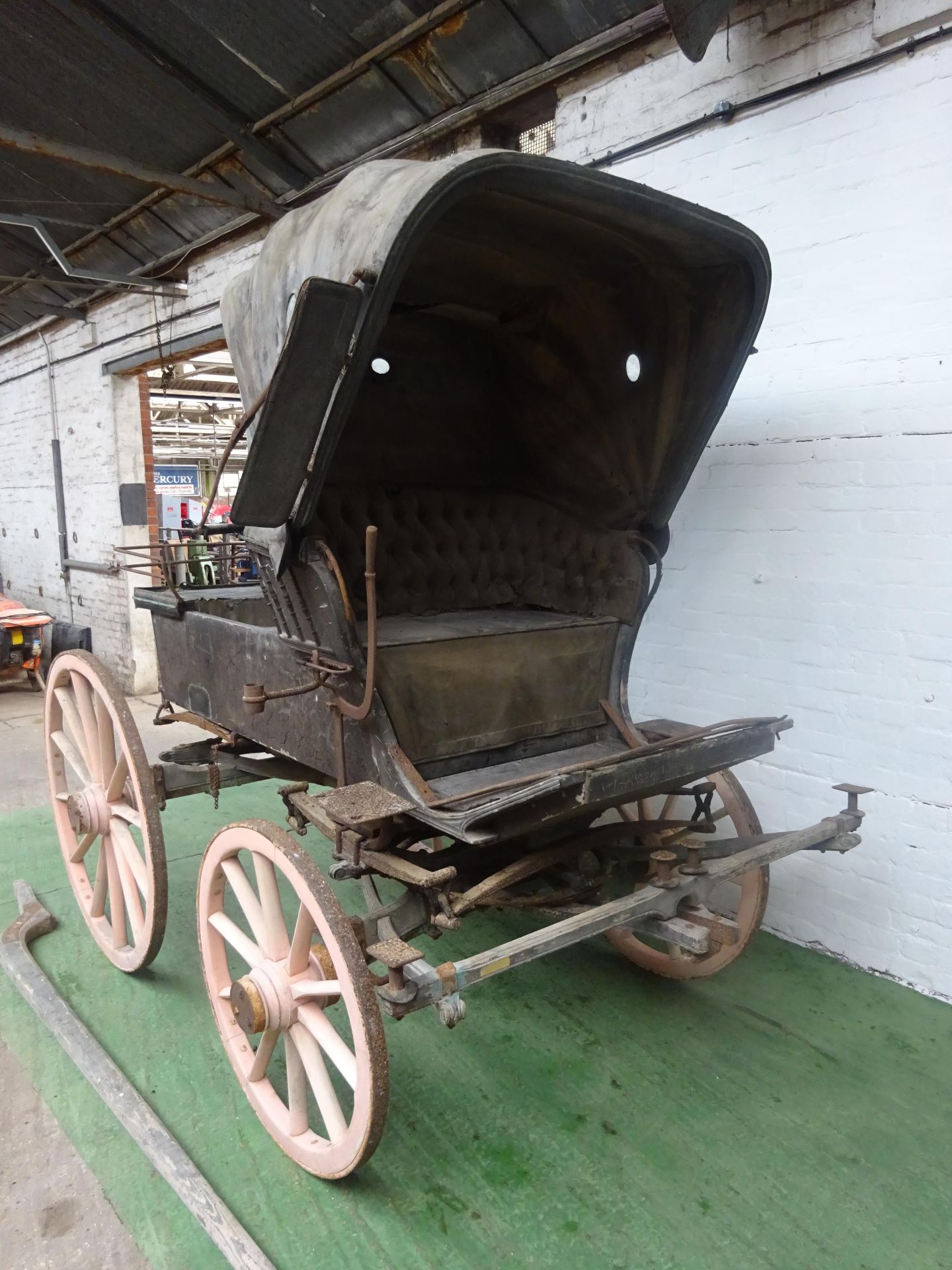 A RARE MAIL PHAETON on perch, telegraph springs, mail axles and iron shod wheels; to suit a pair - Image 4 of 11