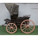A RARE MAIL PHAETON on perch, telegraph springs, mail axles and iron shod wheels; to suit a pair