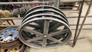 Four aluminium trap wheels