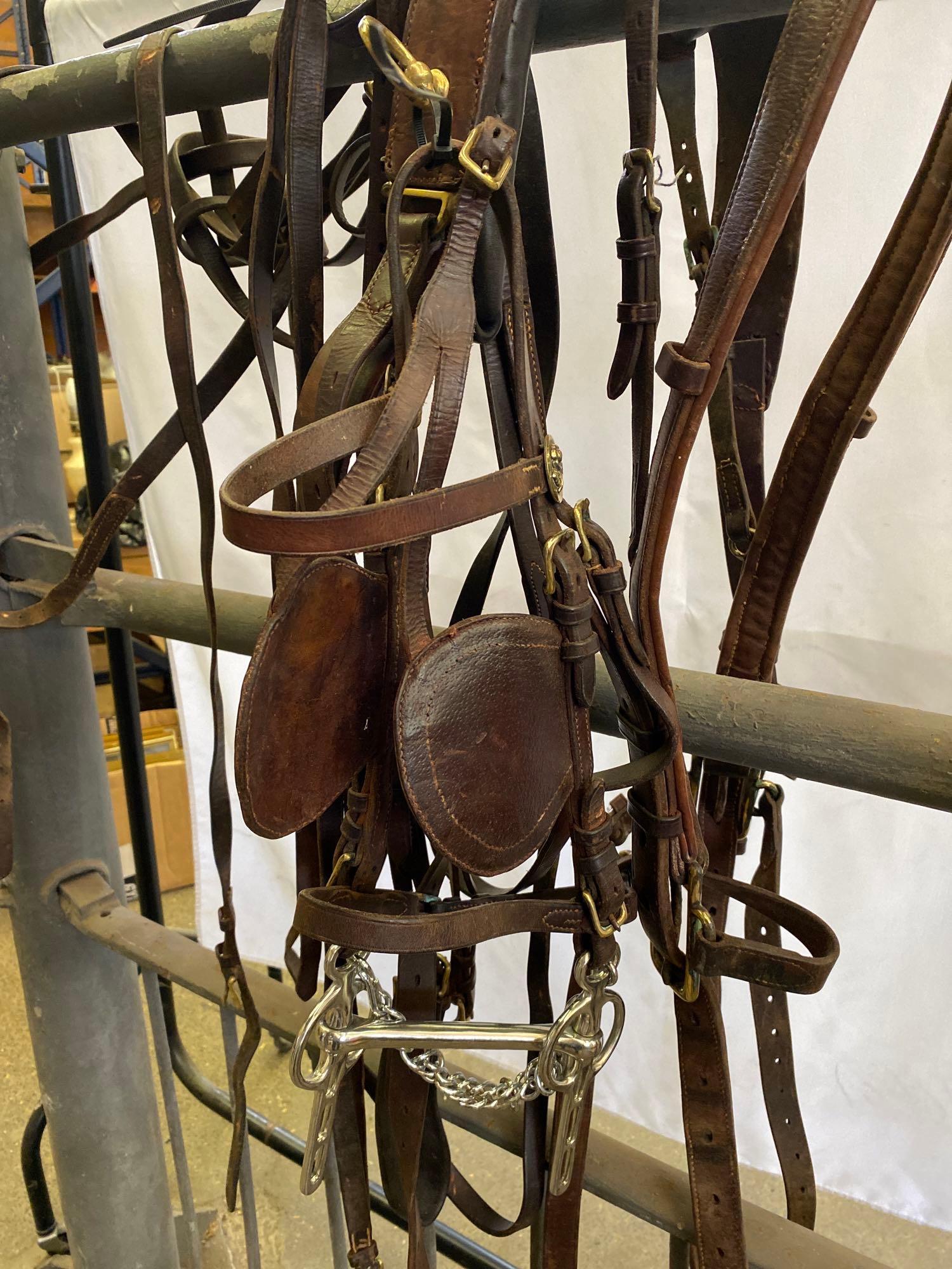 Set of brown pony PAIR harness with breast collars. This lot carries VAT. - Image 3 of 6