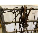 Set of brown pony PAIR harness with breast collars. This lot carries VAT.