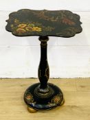 Japanned wood display table