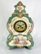 Porcelain mantle clock