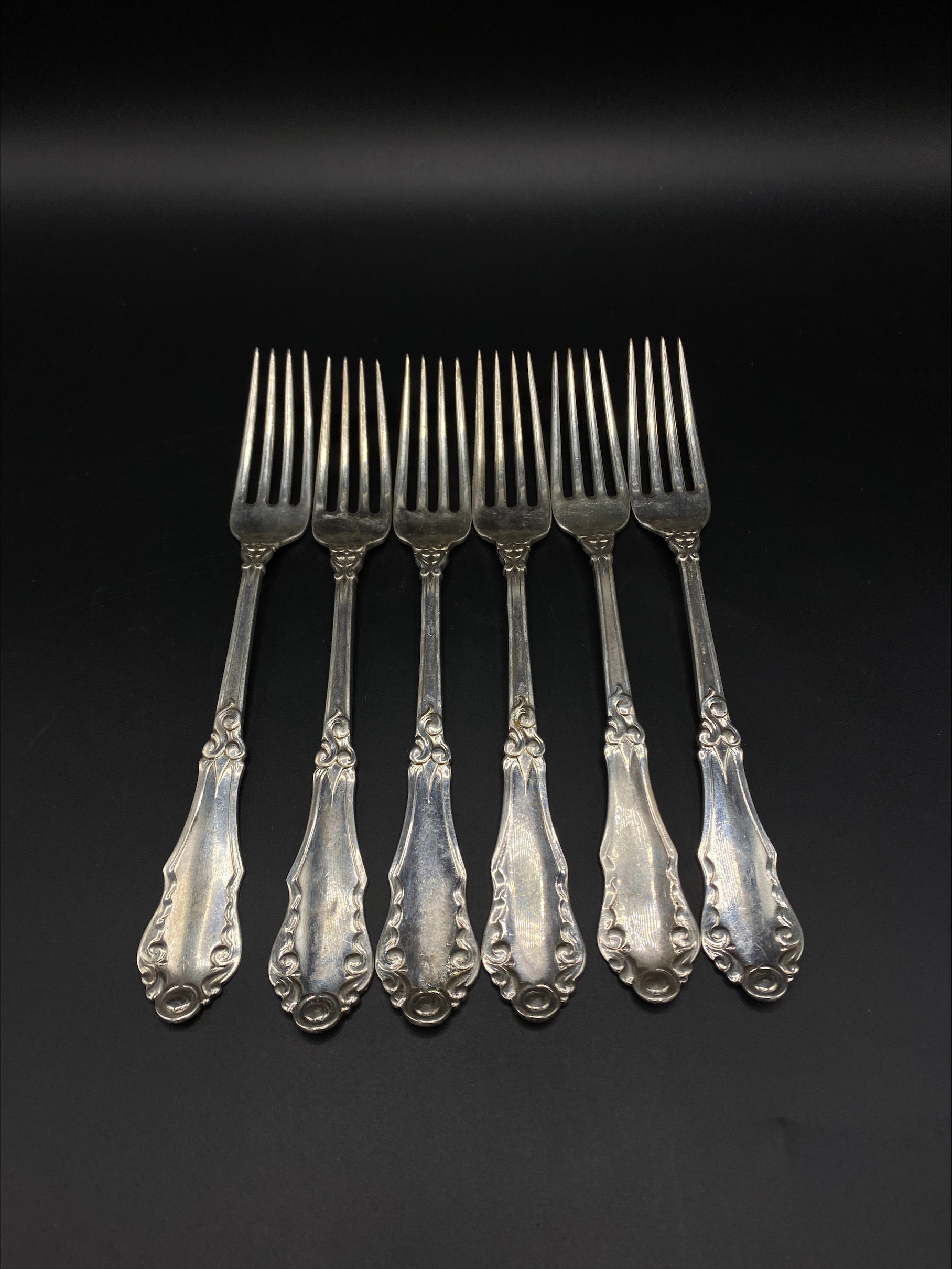 Six Danish silver dinner forks - Image 5 of 5