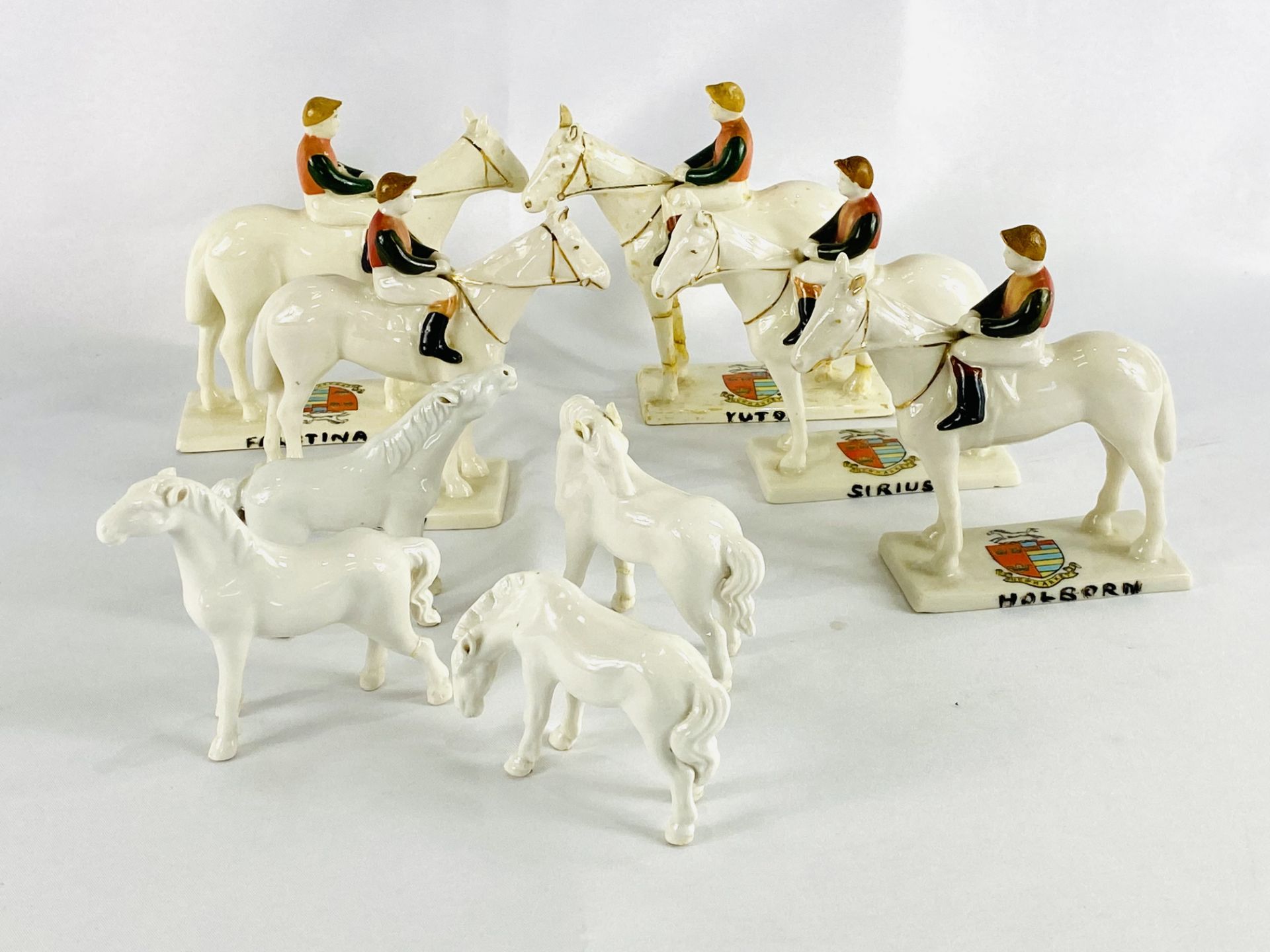 Carlton ware porcelain horses