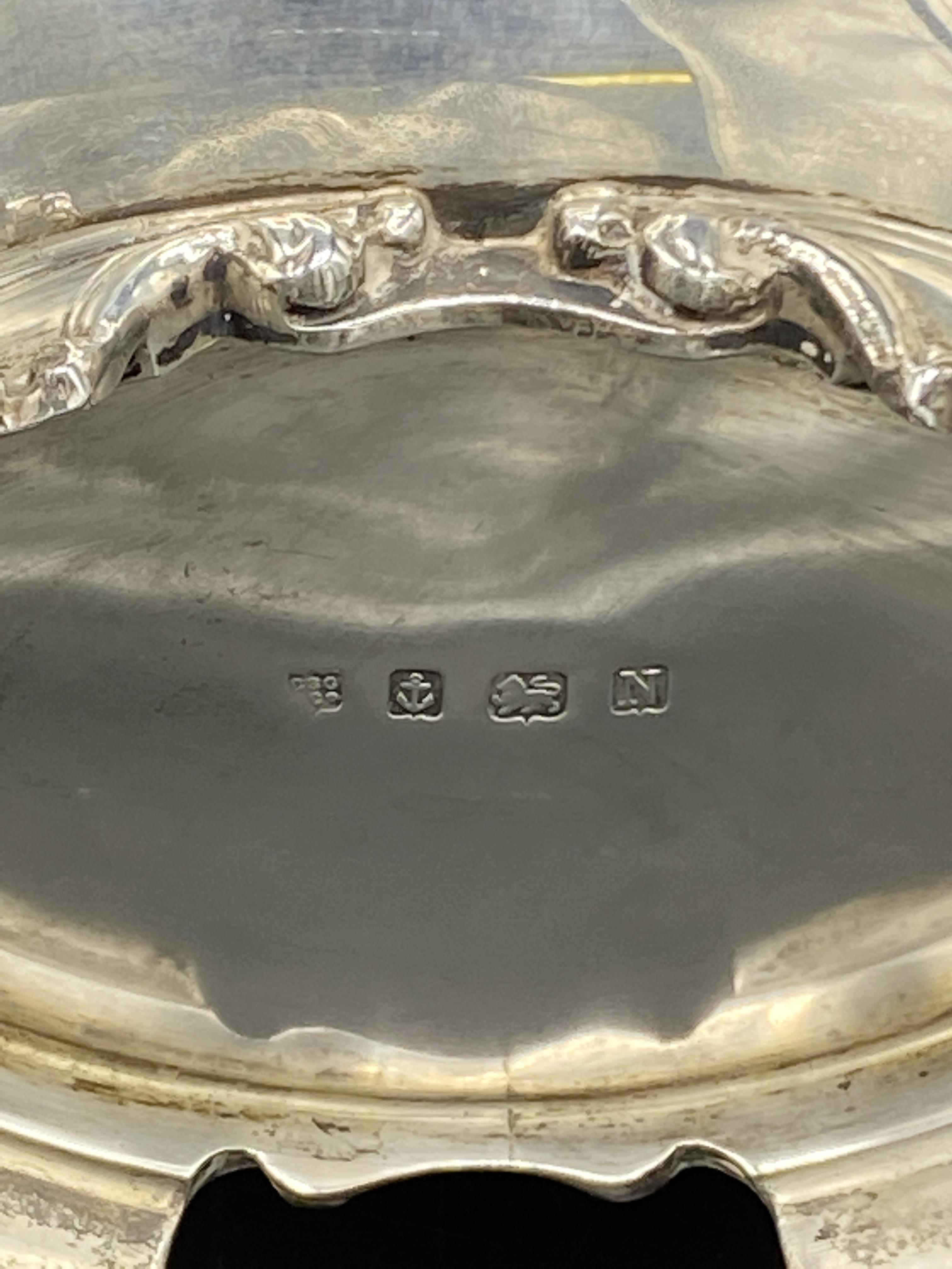 Silver four piece tea set, 1937 - Image 4 of 10
