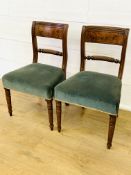 Pair of Victorian dining chairs