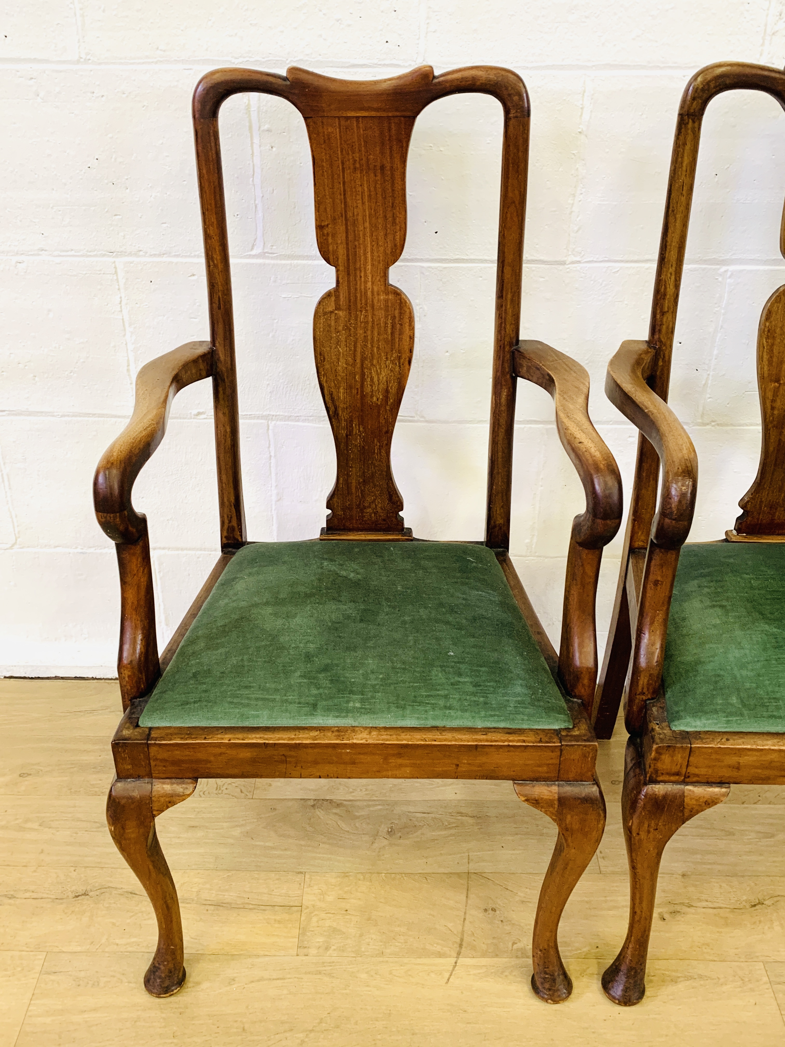 Two mahogany elbow chairs - Image 3 of 5