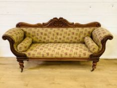 Mahogany show wood settee