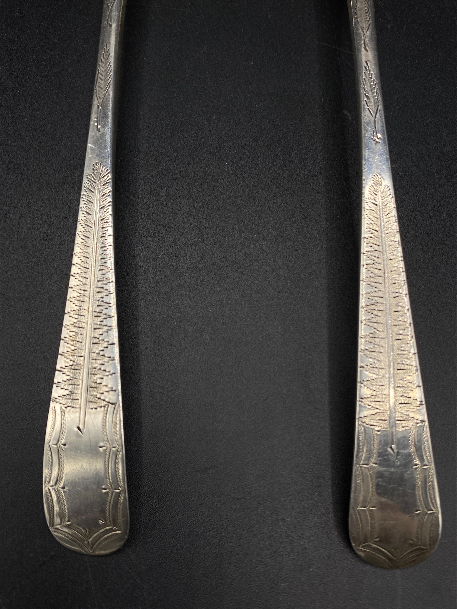 Pair of George III compote spoons - Image 5 of 5