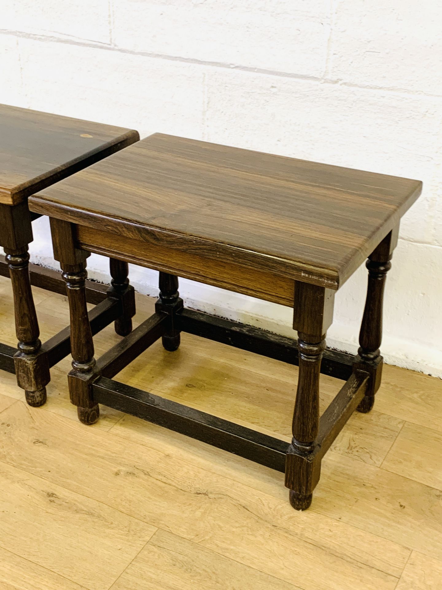 Two bog oak side tables - Image 2 of 4