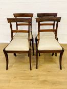 Four mahogany dining chairs