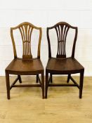 Pair of mahogany dining chairs