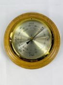 Oak mounted barometer