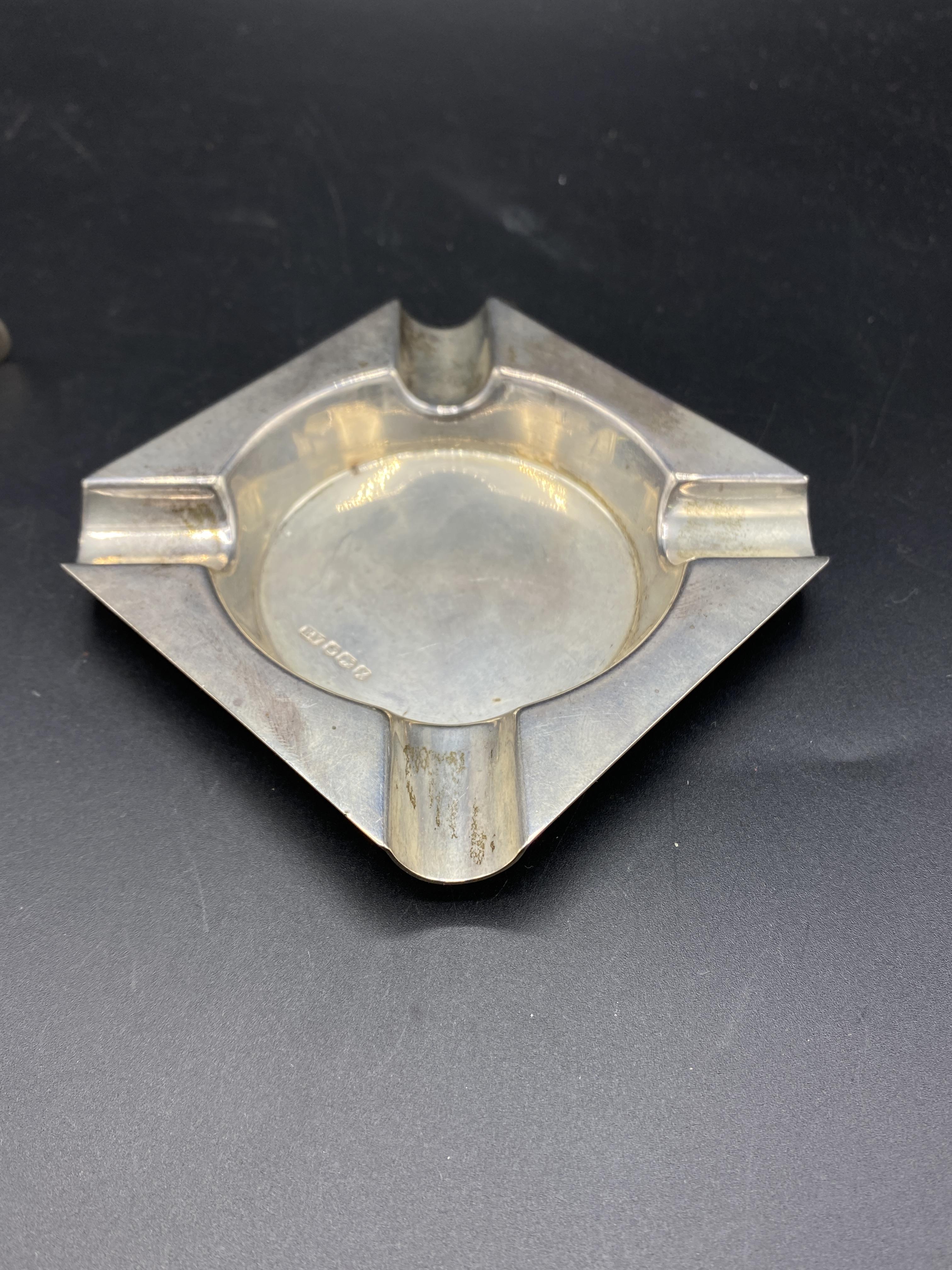 Silver ashtray together with other silver items - Image 4 of 7