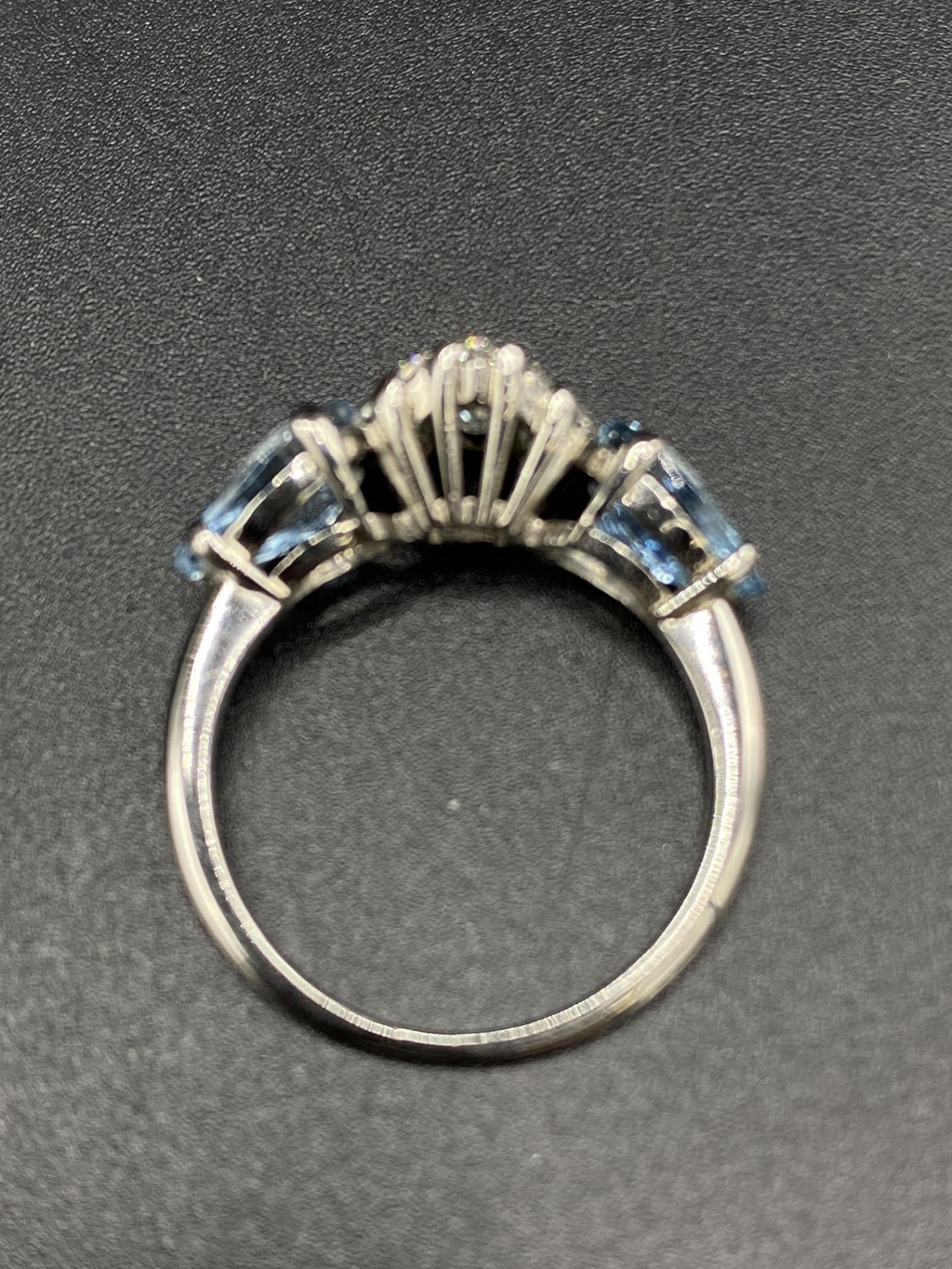 White gold, aquamarine and diamond ring - Image 5 of 5