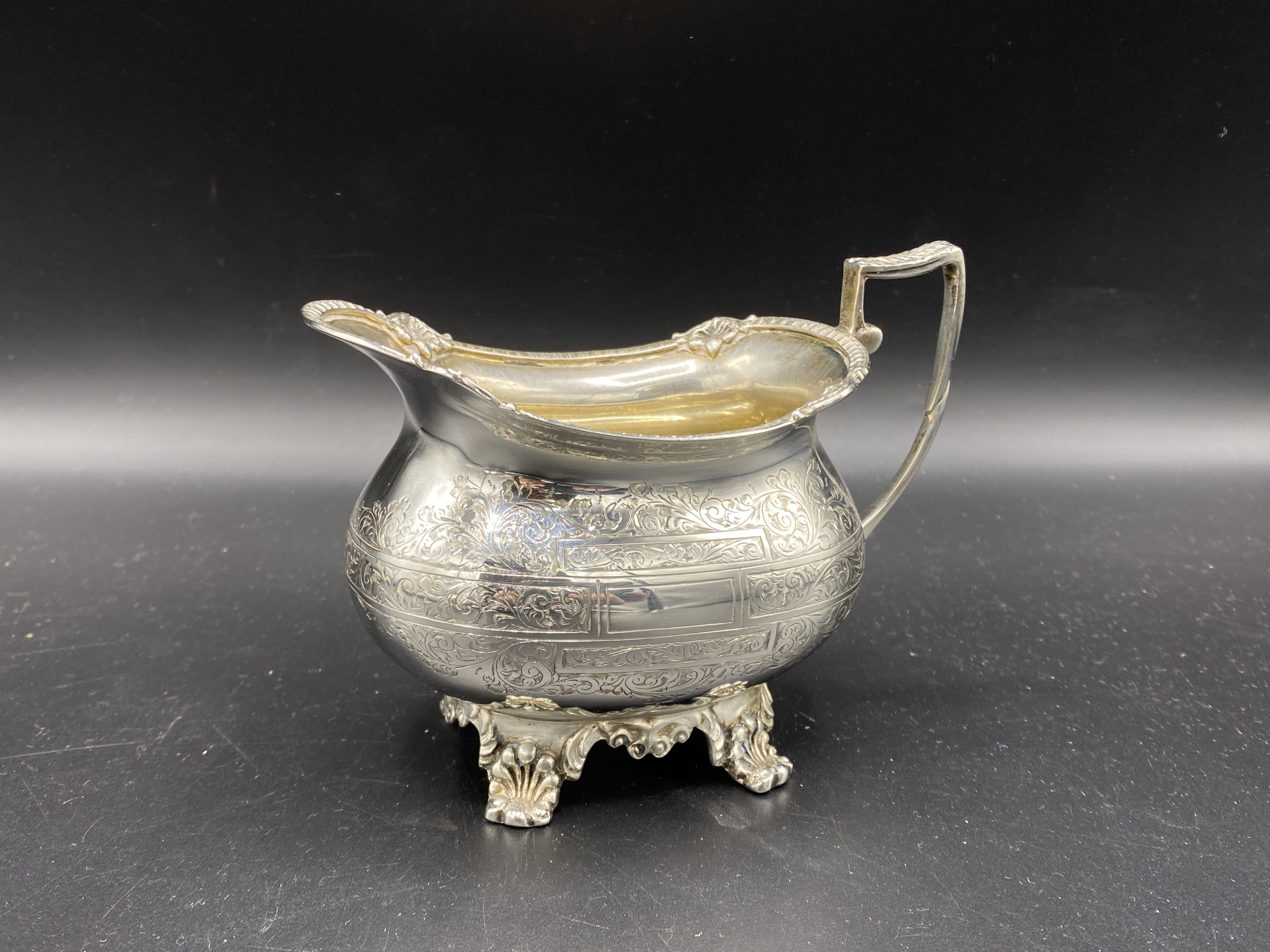 Silver four piece tea set, 1937 - Image 9 of 10