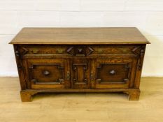 Oak low cupboard