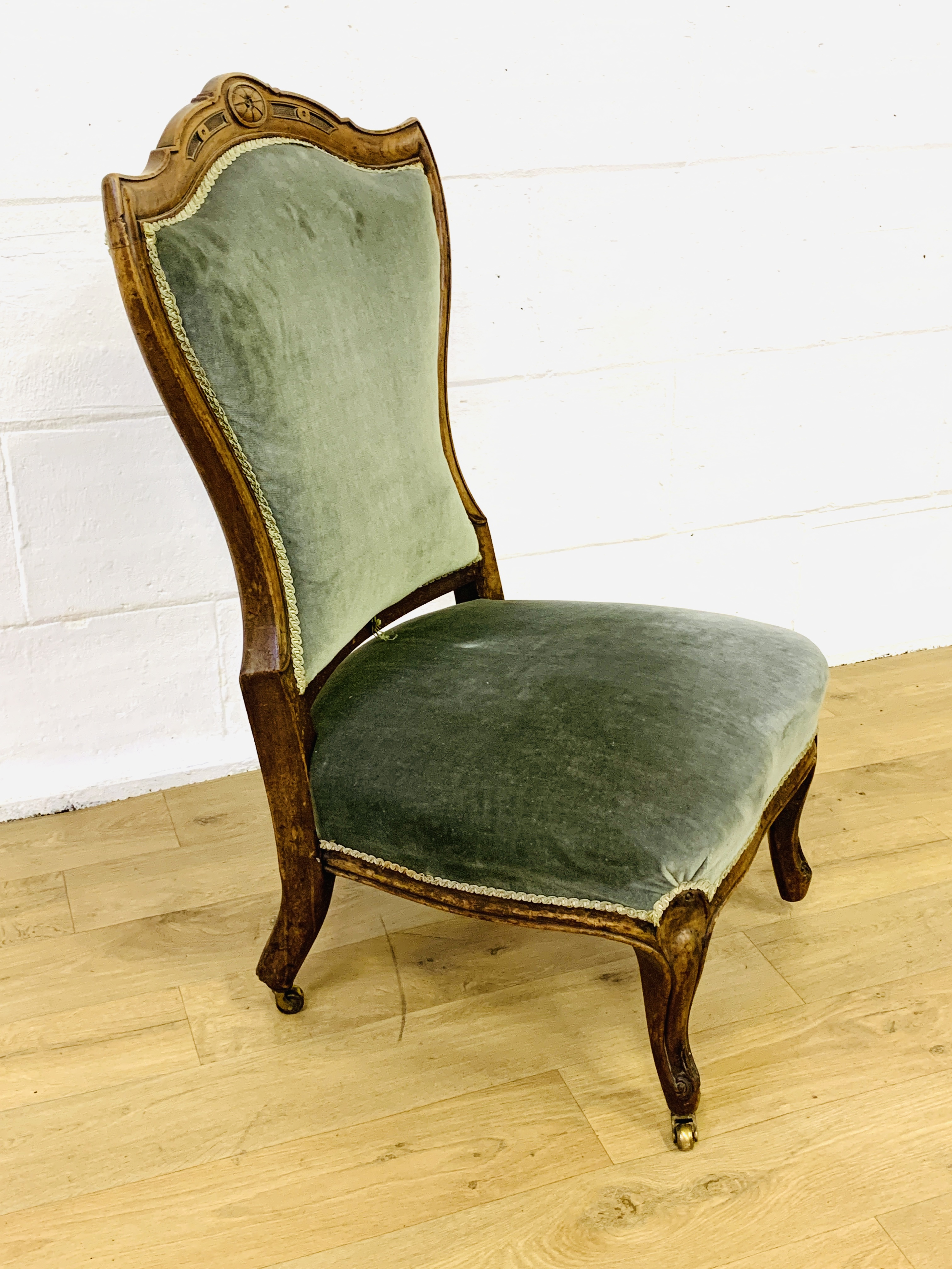 Mahogany show wood chair - Image 2 of 4