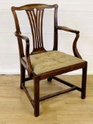 Mahogany elbow chair